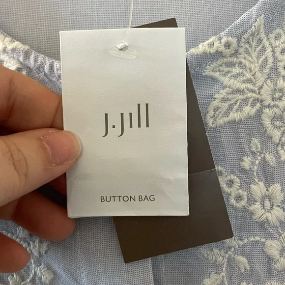 J. Jill Button Up Dress with Pockets & Embroidery Detail - Picture 14 of 14